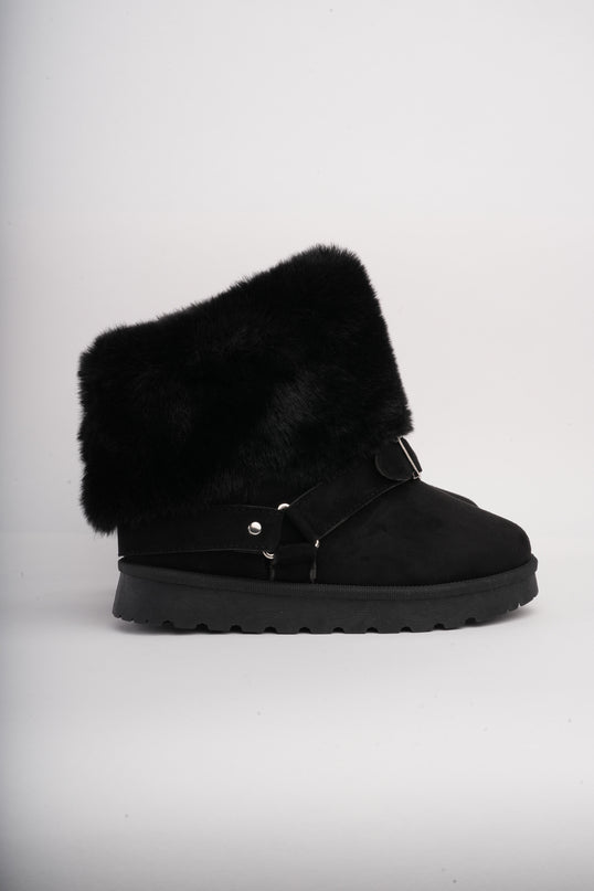 Botas ugg negras cuello peluche