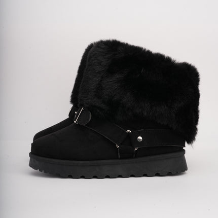 Botas ugg negras cuello peluche