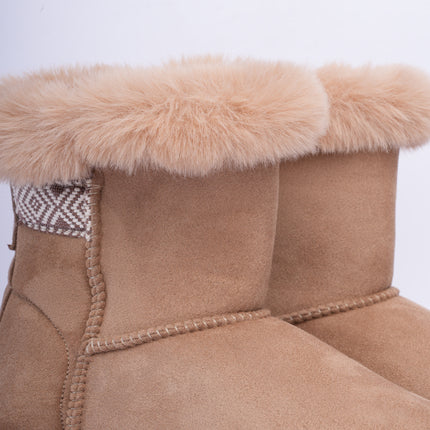 Botas ugg taupe caña corta con plataforma y peluche