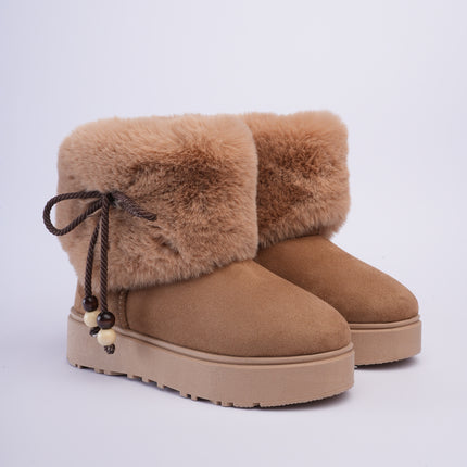 Botas ugg taupe con capa de peluche