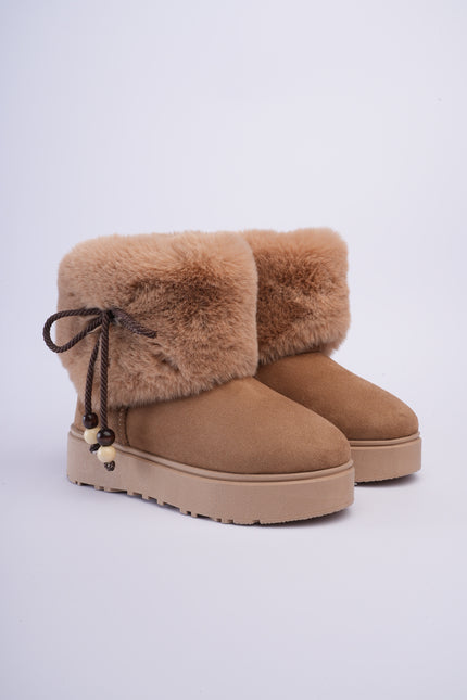 Botas ugg taupe con capa de peluche