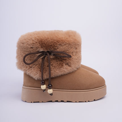 Botas ugg taupe con capa de peluche