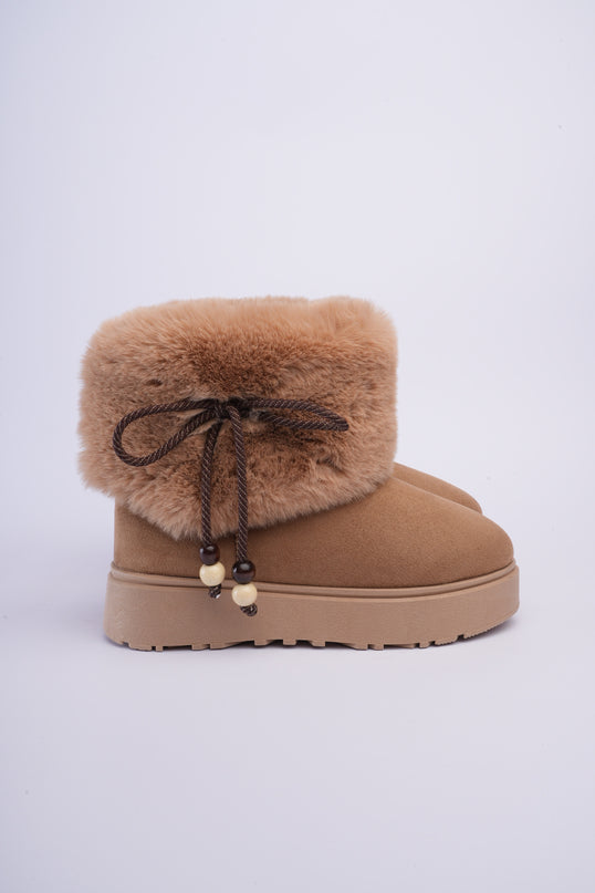 Botas ugg taupe con capa de peluche