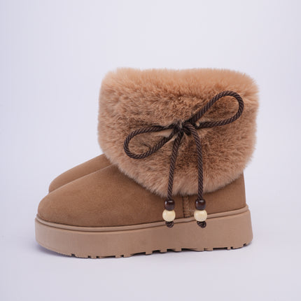 Botas ugg taupe con capa de peluche