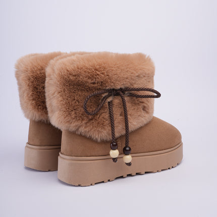 Botas ugg taupe con capa de peluche