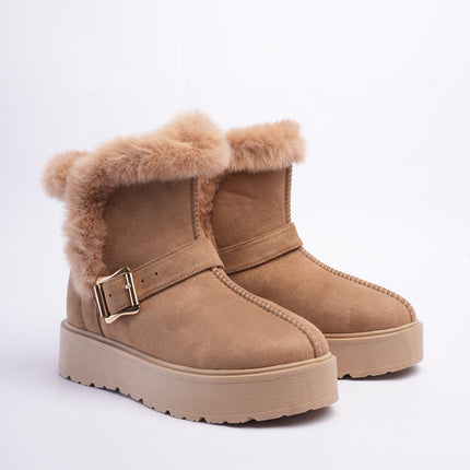 Botas ugg taupe con hebilla