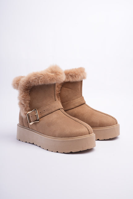 Botas ugg taupe con hebilla