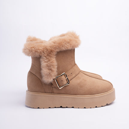 Botas ugg taupe con hebilla