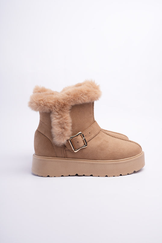Botas ugg taupe con hebilla