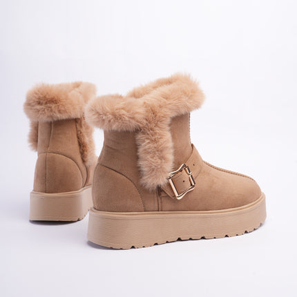 Botas ugg taupe con hebilla