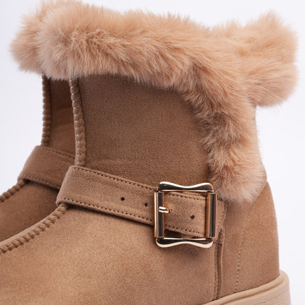 Botas ugg taupe con hebilla
