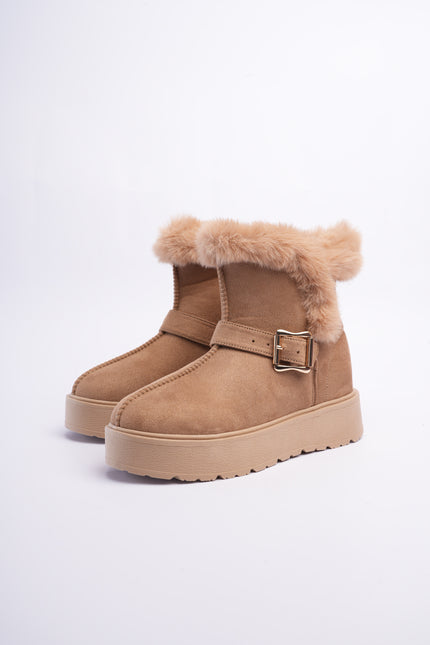 Botas ugg taupe con hebilla