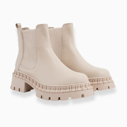 Botines básicos hueso