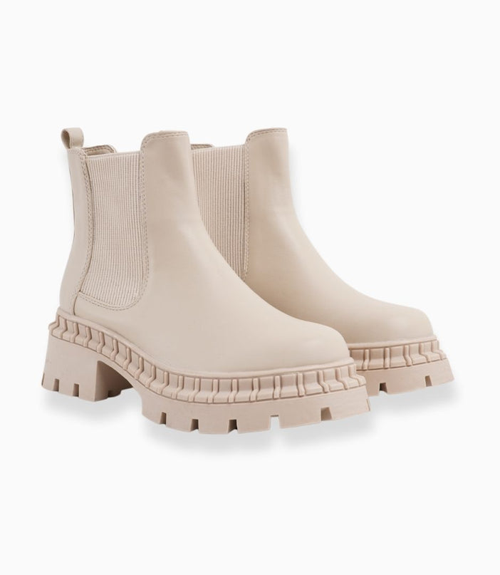 Botines básicos hueso