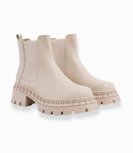 Botines básicos hueso
