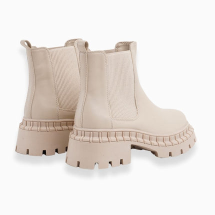 Botines básicos hueso
