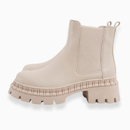 Botines básicos hueso
