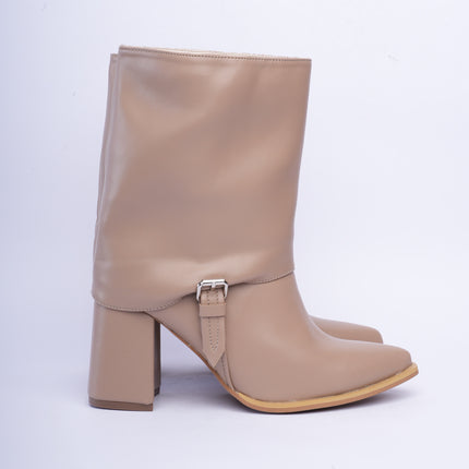 Botines taupe elegantes x hebilla