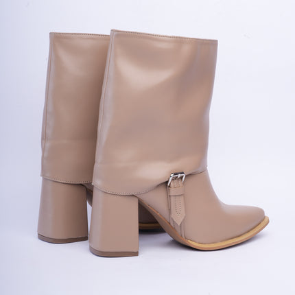 Botines taupe elegantes x hebilla