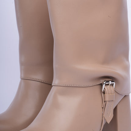 Botines taupe elegantes x hebilla