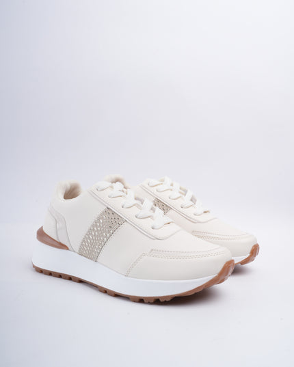 Tenis beige x café brillos
