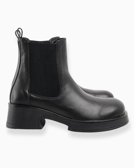 Botín negro de Plataforma con Estilo Urbano