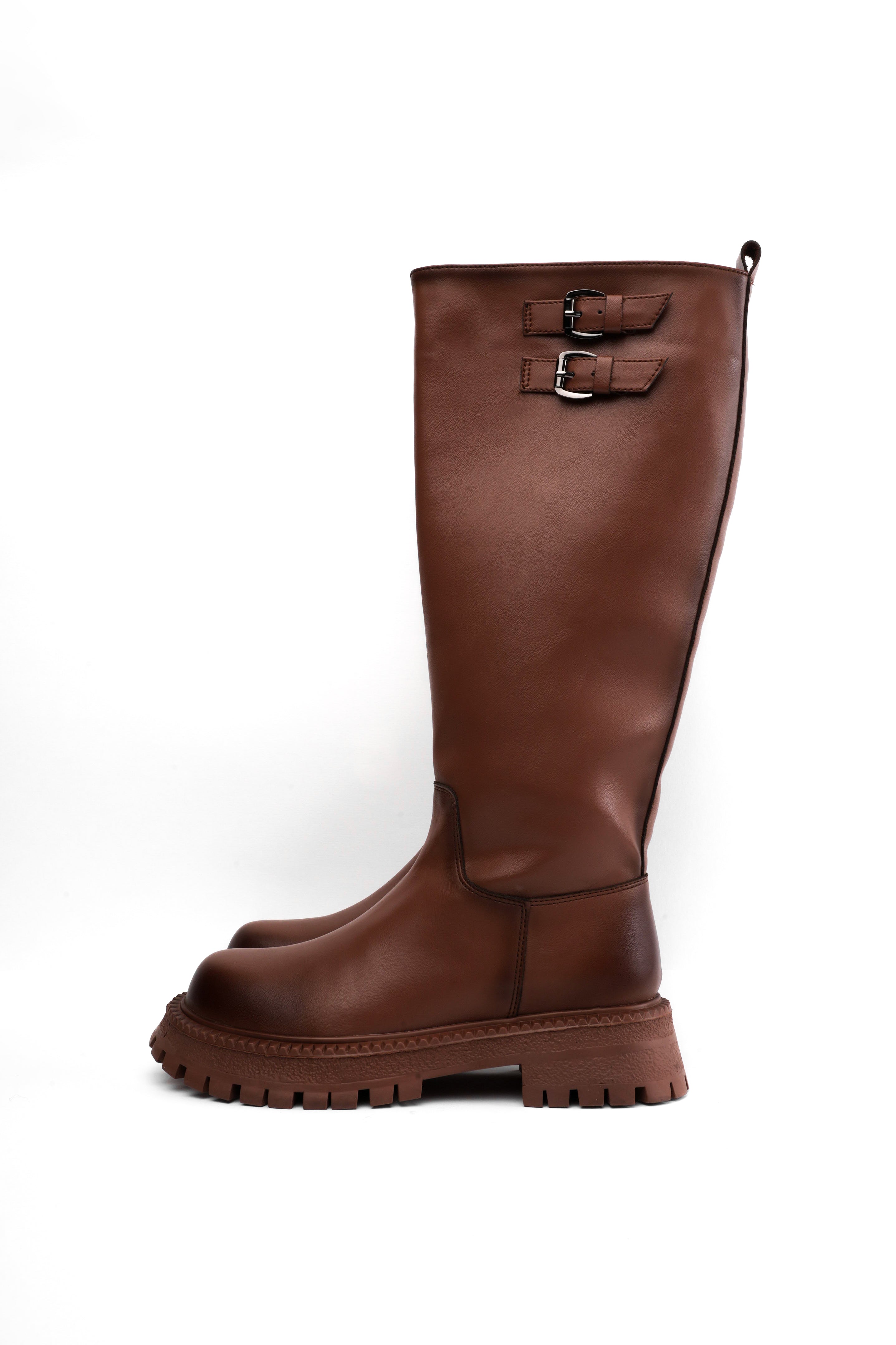 Bota larga miel hebillas superiores – Adrenalina