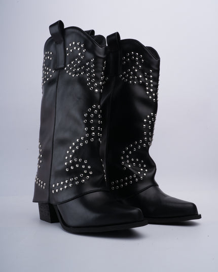 Texanas largas negras con taches