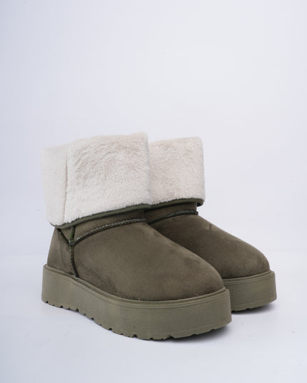Botas ugg verde peluche externo