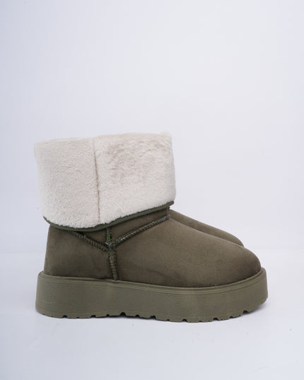Botas ugg verde peluche externo
