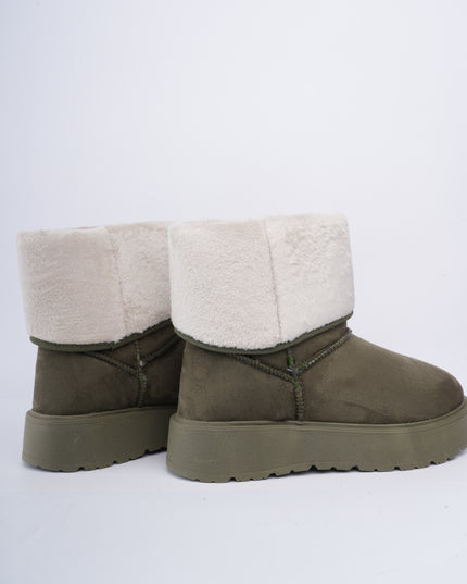 Botas ugg verde peluche externo