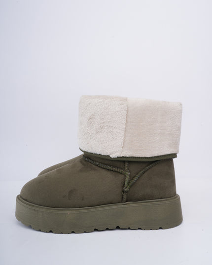 Botas ugg verde peluche externo
