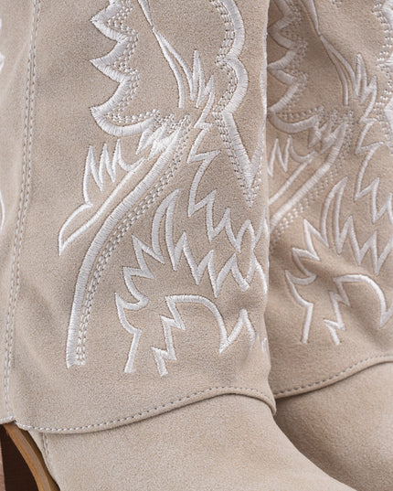 Texanas hueso con bordado largas