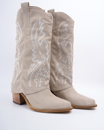 Texanas hueso con bordado largas