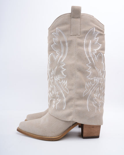 Texanas hueso con bordado largas