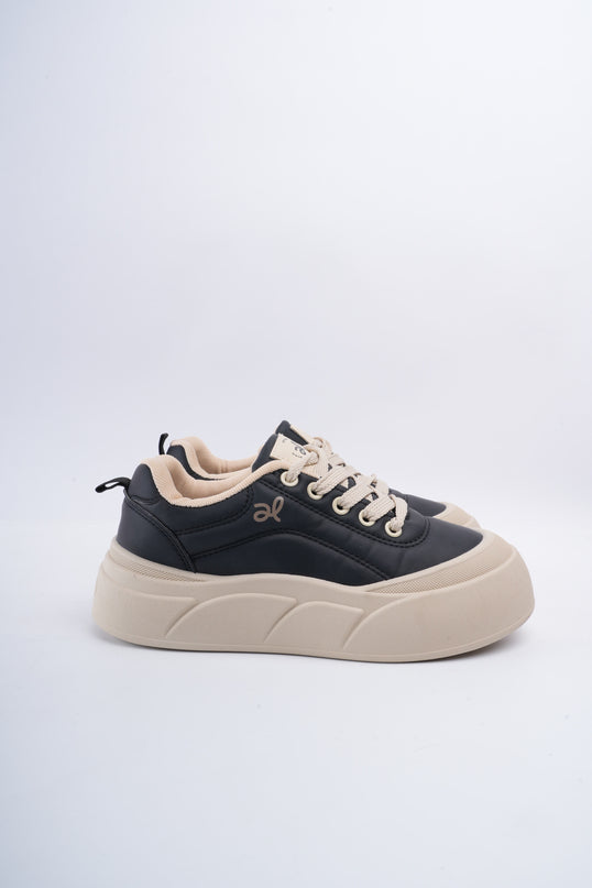 Tenis negros punta redonda