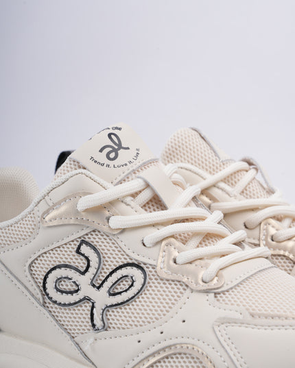 Tenis crema x logo
