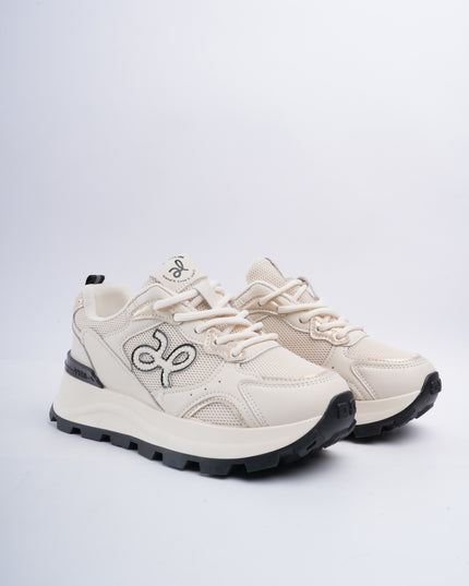 Tenis crema x logo
