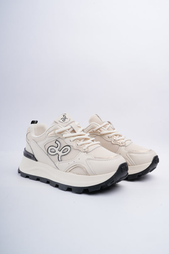 Tenis crema x logo