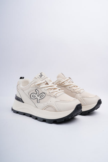 Tenis crema x logo
