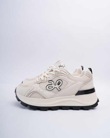Tenis crema x logo