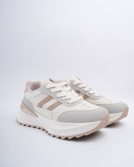 Tenis crema x beige