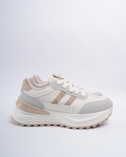 Tenis crema x beige