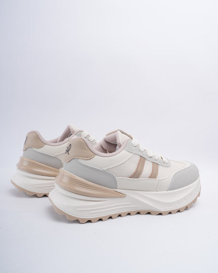 Tenis crema x beige