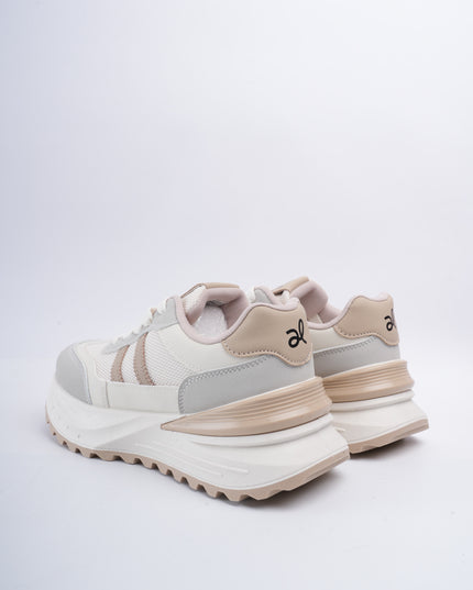 Tenis crema x beige