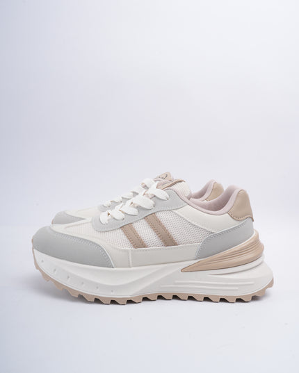 Tenis crema x beige