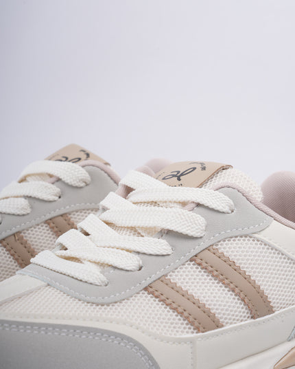 Tenis crema x beige
