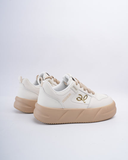 Tenis blancos x detalle logo