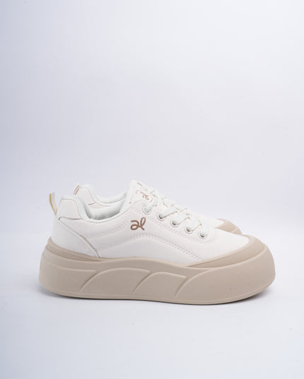 Tenis crema punta redonda