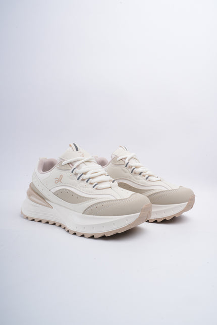 Tenis beige plataforma